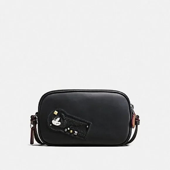 Coach X Disney Crossbody Pouch in Glove Calf Leather with Mickey Patches F59532 - Picture 16 of 16